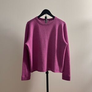 Reformation Relaxed Cashmere Crew Neck Boyfriend Sweater Size XS Gigi (Purple)